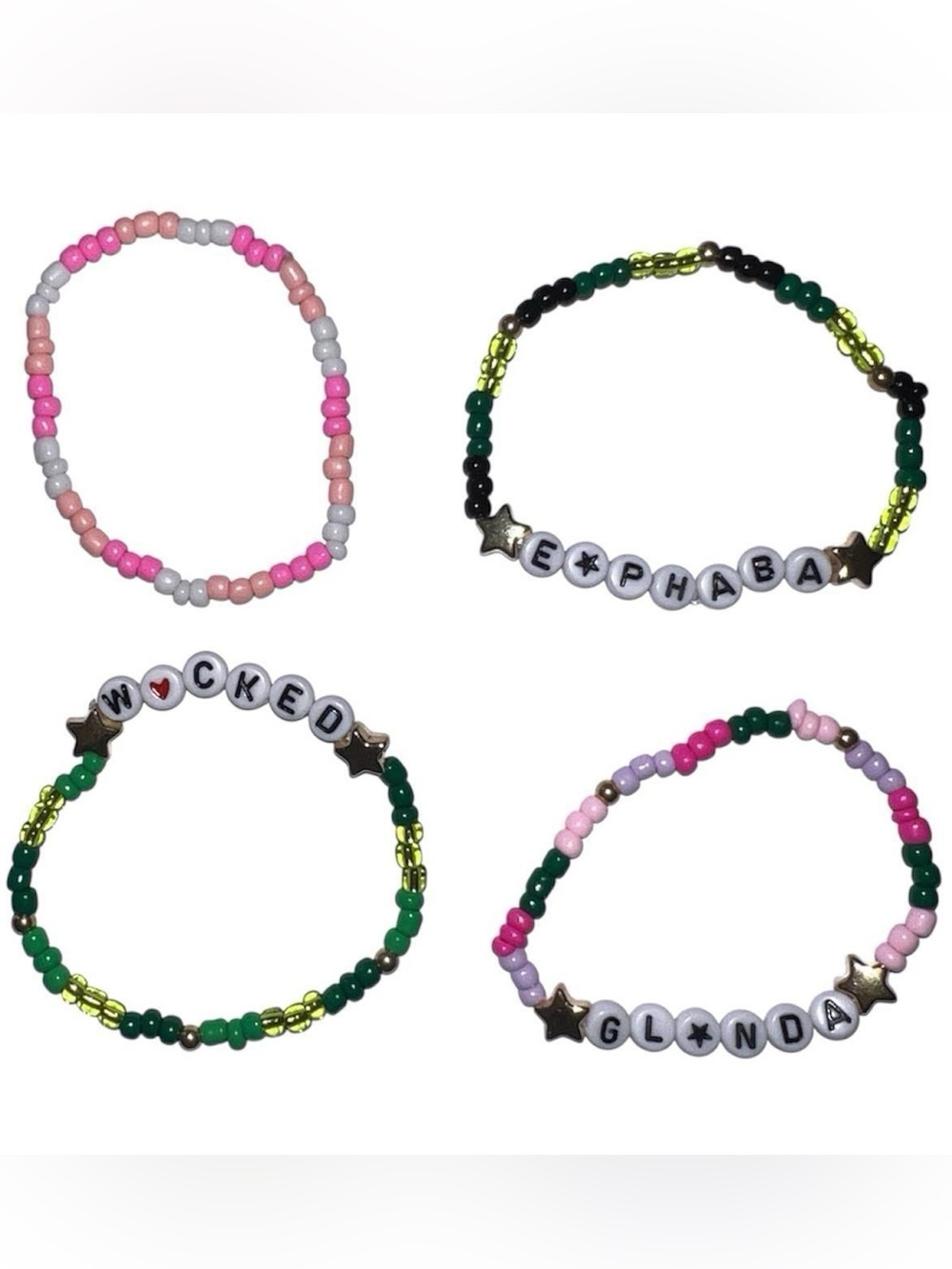 4 Wicked beaded friendship bracelets.